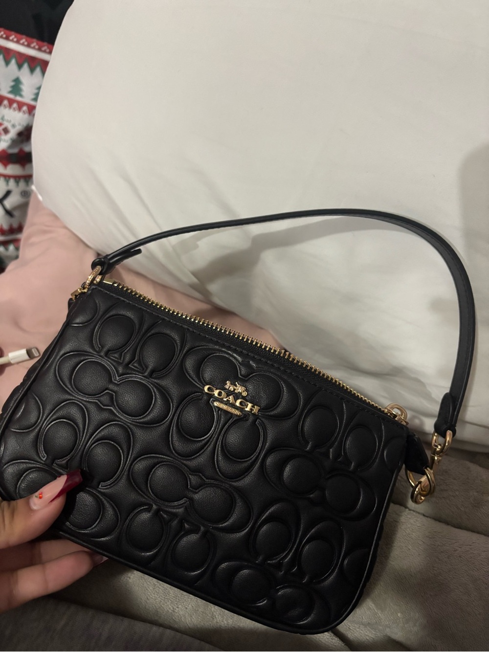 Coach Black Quilted Leather Shoulder Bag